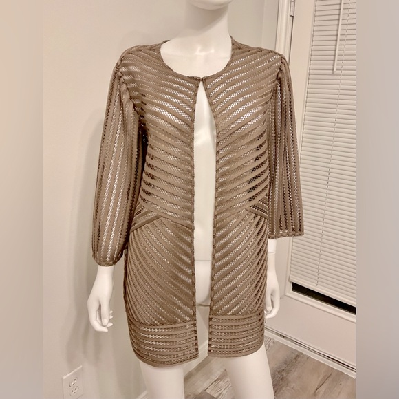 NWT Chico’s Travelers Novelty striped jacket size -3 - Picture 4 of 9